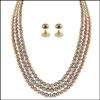 3 string peach pearl set - SJPJA-240 - Click here to View more details about this Product
